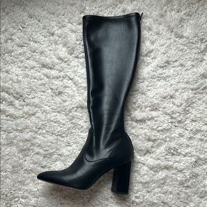 Black Franco Sarto Knee-High Women's Boots